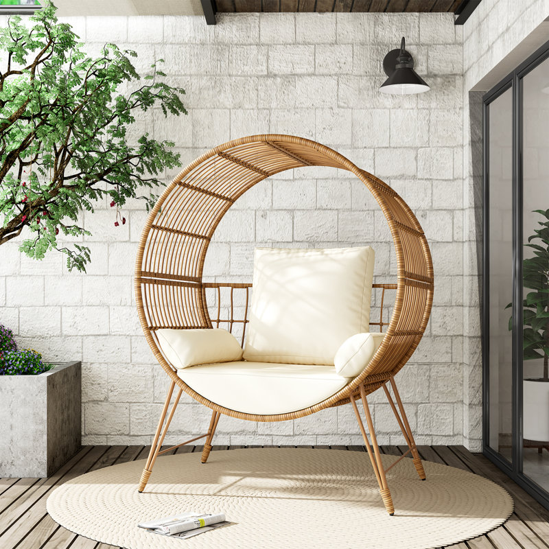 Boho wicker egg chair discount